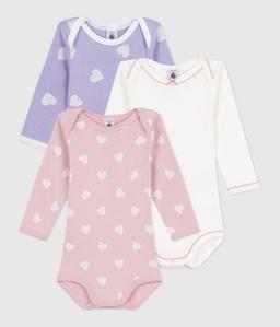 bodies MANCHES LONGUES EN COTON IMPRIMÉ CŒURS BÉBÉ