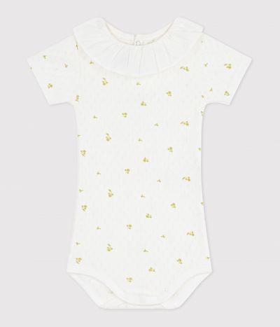 Body BÉBÉ EN COTON À COL, IMPRIMÉ FLEURS