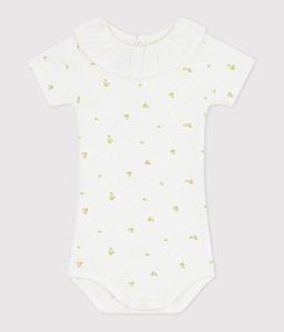 Body BÉBÉ EN COTON À COL, IMPRIMÉ FLEURS