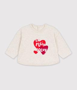 TEE-SHIRT BÉBÉ EN COTON MANCHES LONGUES UNI À MOTIF