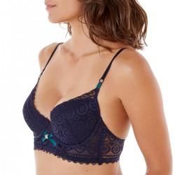 ROME Soutien-gorge ampliforme coque moulée indigo