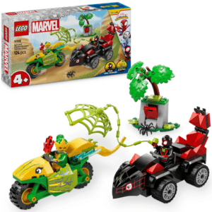 Course-poursuite entre Spin Electro en dino-véhicules lego 11198