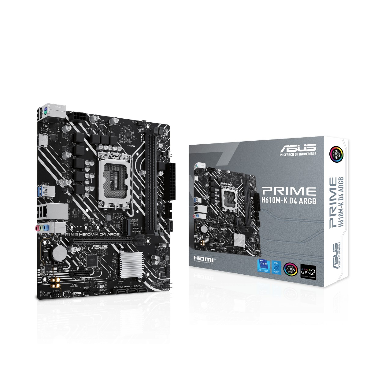 ASUS Carte Mère PRIME H610M-K D4 ARGB