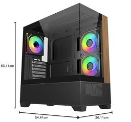Cooler Master BOITIER GAMER Elite 690 Wood Mid Tower Brown