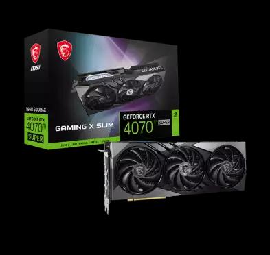 MSI Carte graphique GeForce RTX™ 4070 Ti Super 16G Gaming X Slim