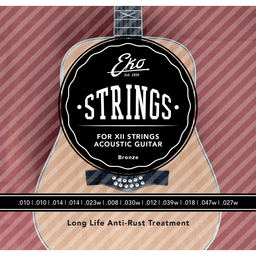 EKO JEU DE CORDES ACOUSTIQUES 12 CORDES BRONZE 10-47 LIGHT