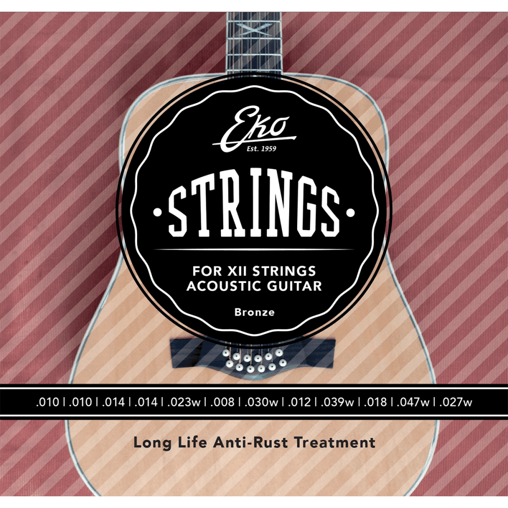 EKO JEU DE CORDES ACOUSTIQUES 12 CORDES BRONZE 10-47 LIGHT