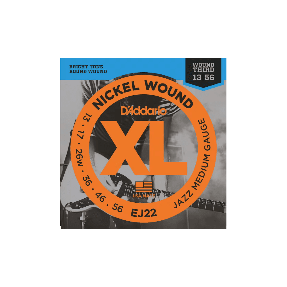 AND CO EJ22 NICKEL WOUND JAZZ MEDIUM
