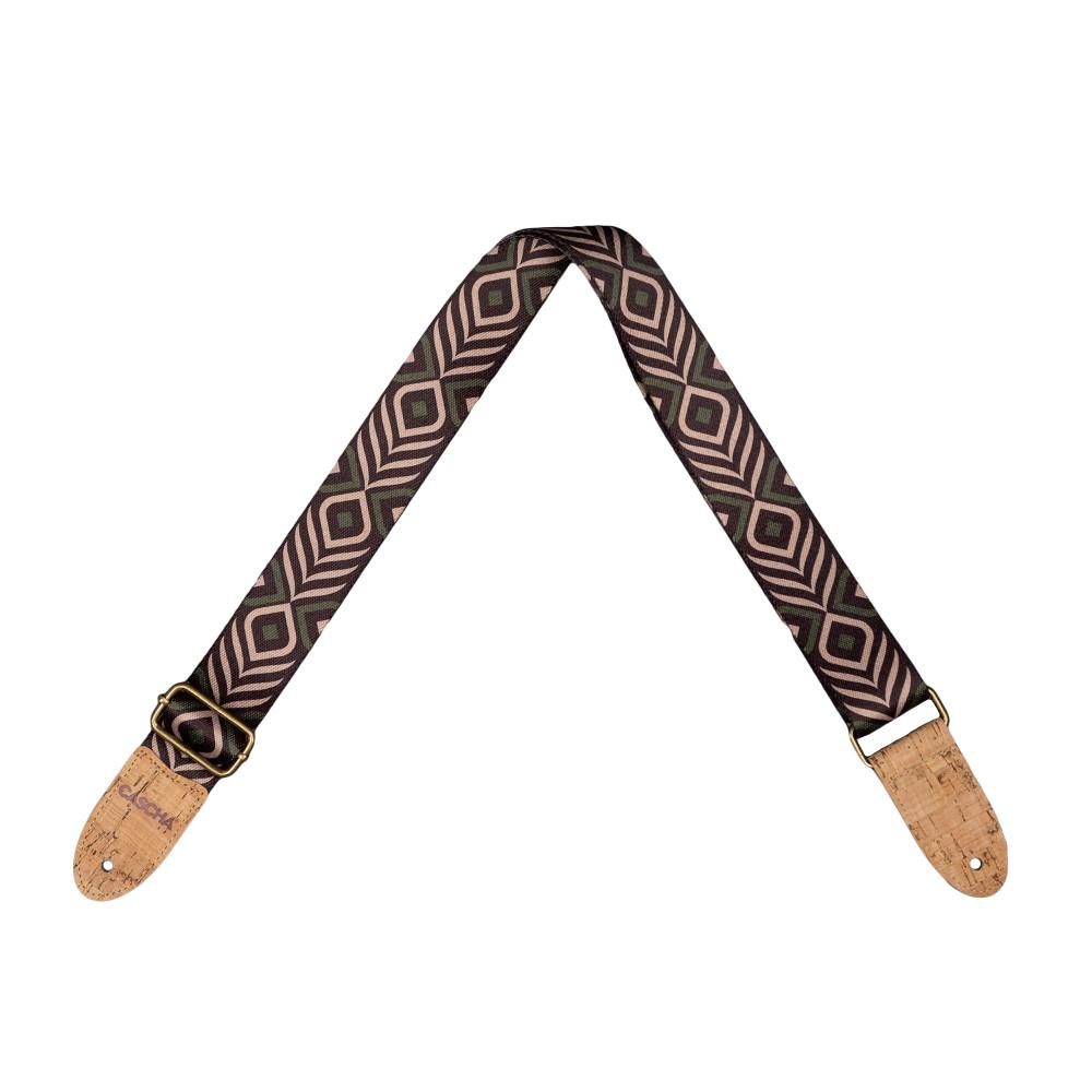 GUITAR STRAP VEGAN CORK CHEVRON