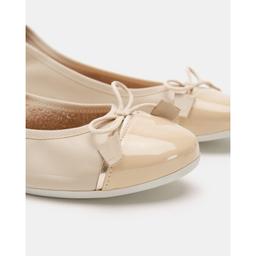 BATA-BALLERINES BEIGES 100% CUIR