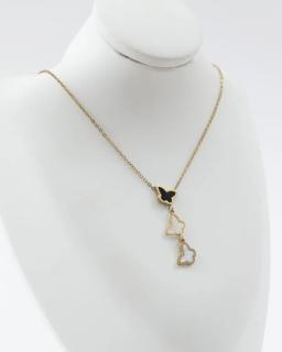 Collier papillon émail