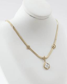 Collier fleur émaillée