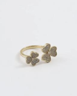 Bague fleur à strass
