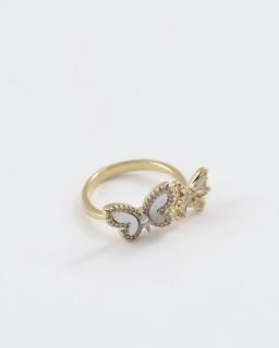 Bague papillon à strass