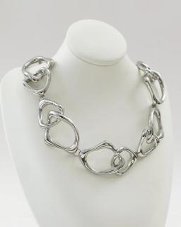 Collier maillons sculpturaux