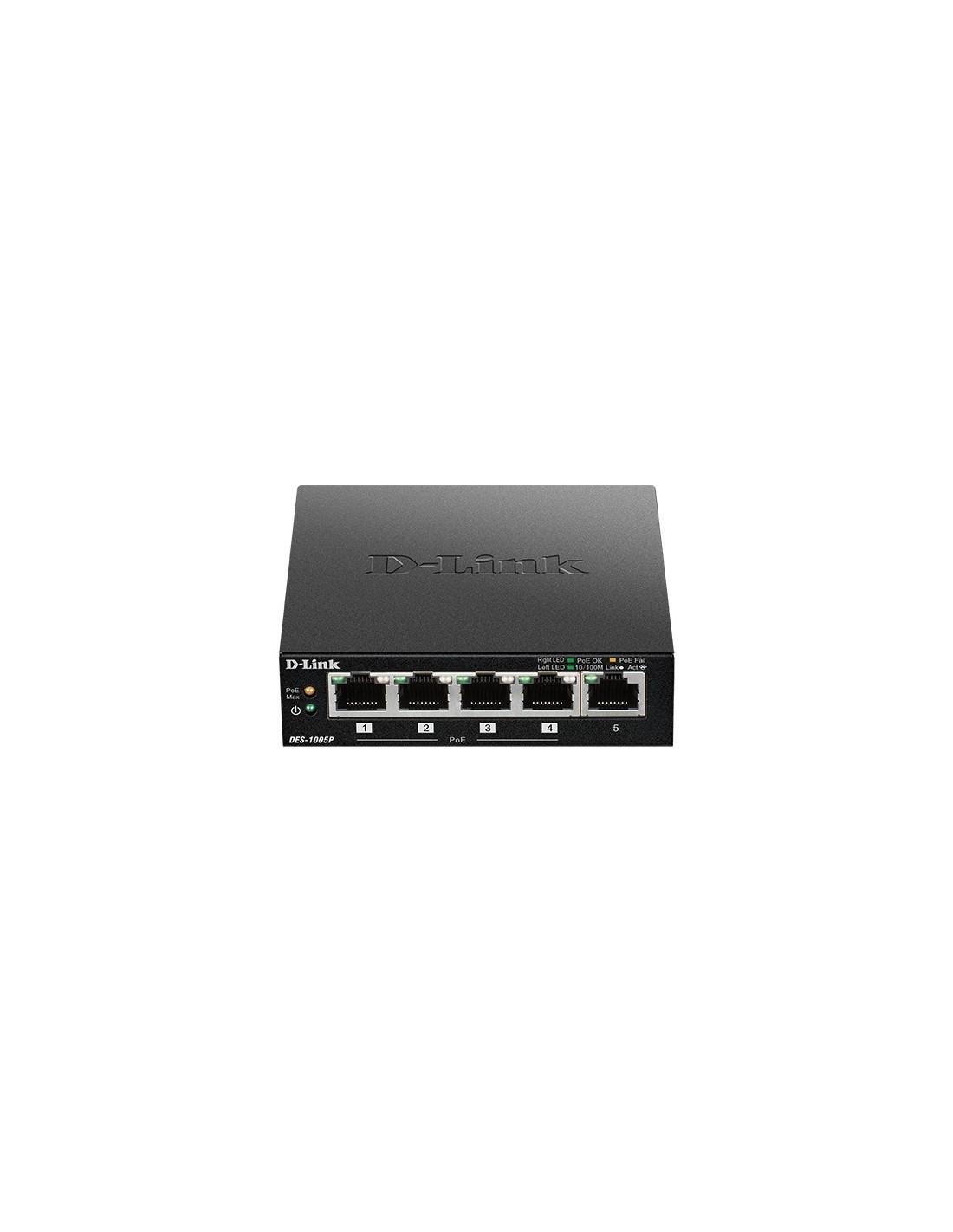 D-Link Switch 5 ports 10 100 Mbps dont 4 port PoE
