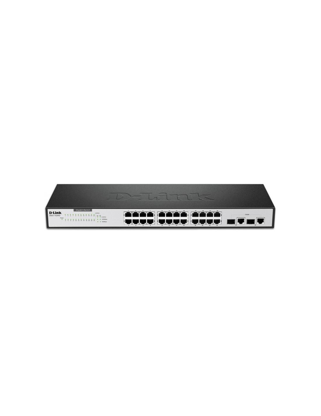 D-Link Switch Rackable 24 Ports 10 100 Mbps