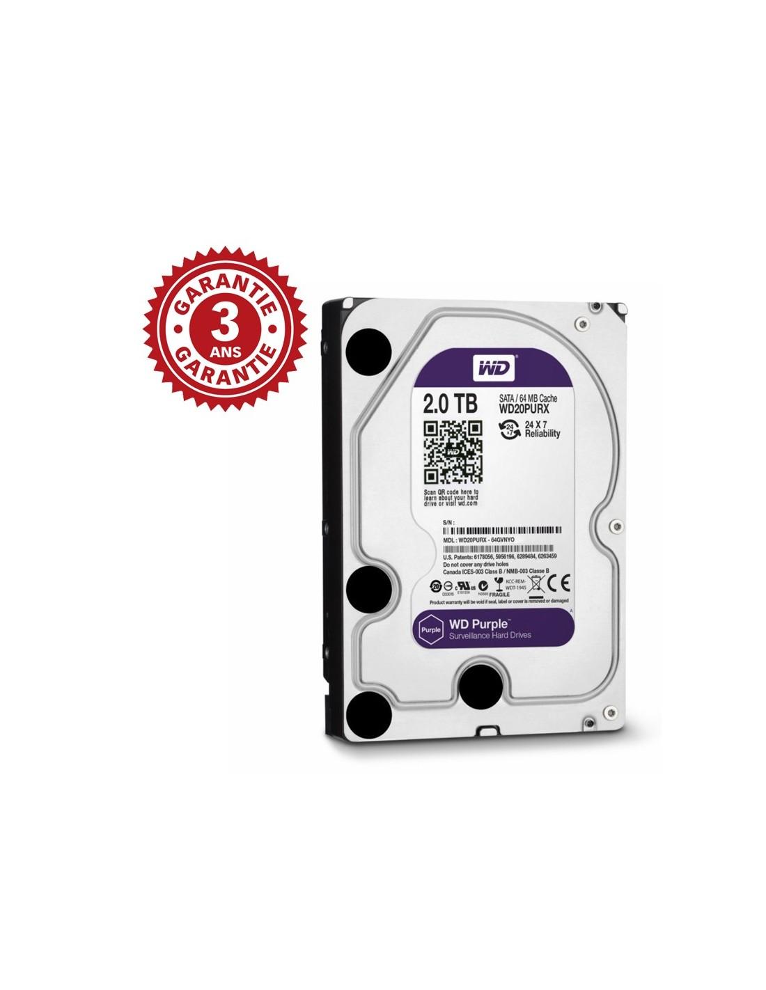 Western Digital Disque Dur Interne 3.5" WD20PURX