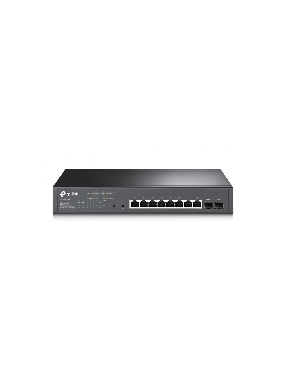 TP-Link Switch administrable TL-SG2210MP 8 ports PoE+ 2 ports SFP Gigabit