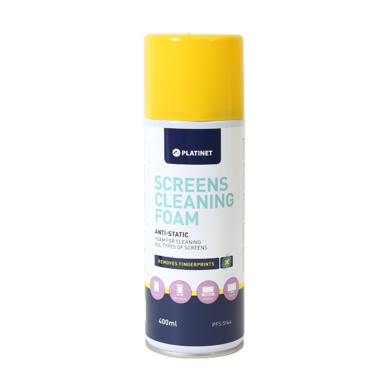 Mousse de nettoyage antistatique anti bactérien Platinet pour écrans