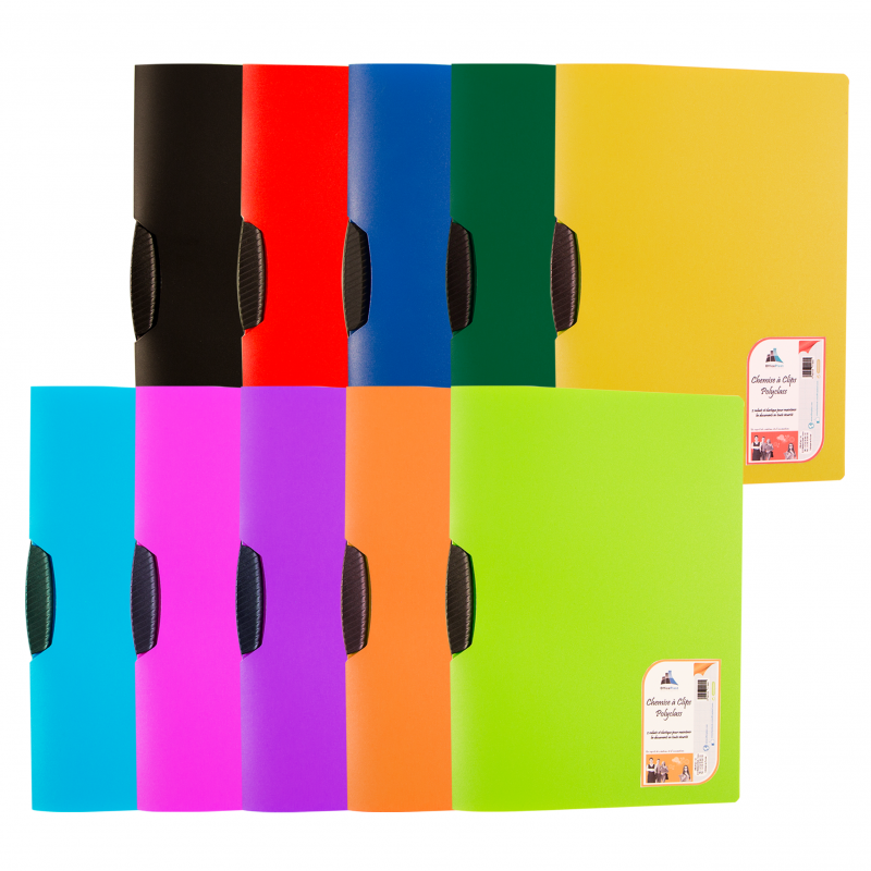Chemise à clips en polypropylene Polyclass A4 Assortis