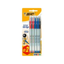 bille BIC Cristal Grip Moyen 1.0mm Assortis