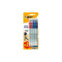 BIC Stylos Cristal Grip Moyen 1.0mm Assortis