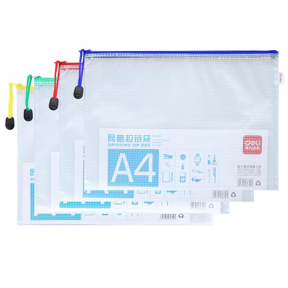 ZIP Pochette DELI A4 ASSORTIS