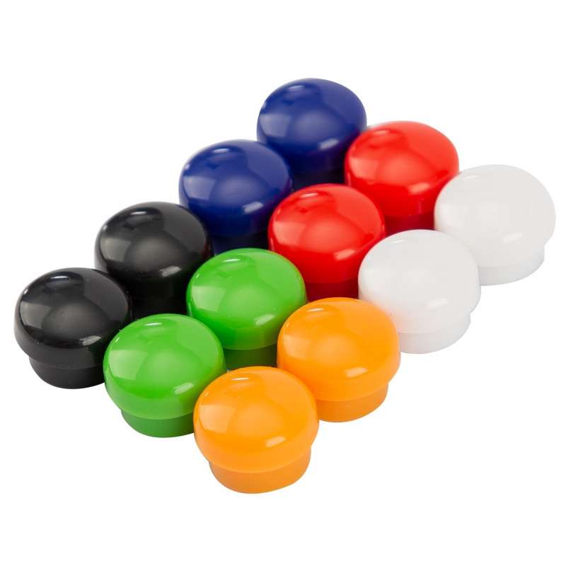 BOUTON DE FIXATION MAGNETIQUE 15MM COULEUR ASSORTIS