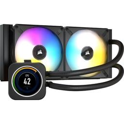 Corsair de Watercooling tout-en-un pour processeur iCue H100i LCD Elite 240 mm