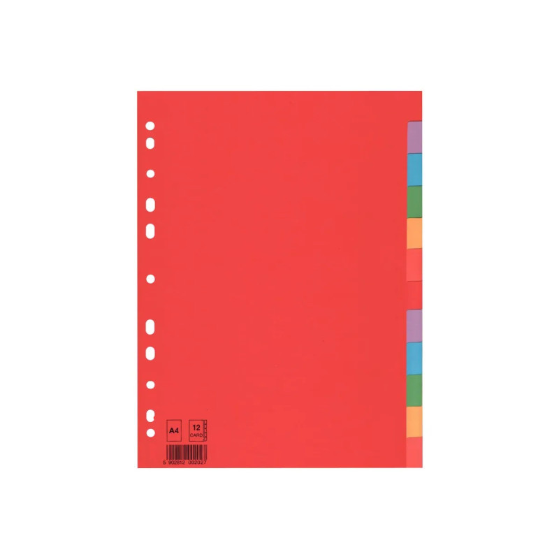 Intercalaires COSTO PP 12 Positions A4+ Couleurs Assorties