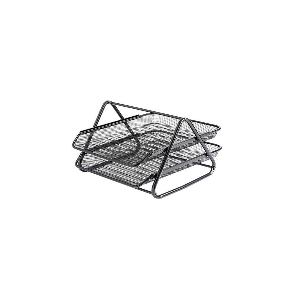 Corbeille à courrier superposable en Métal 2 étages