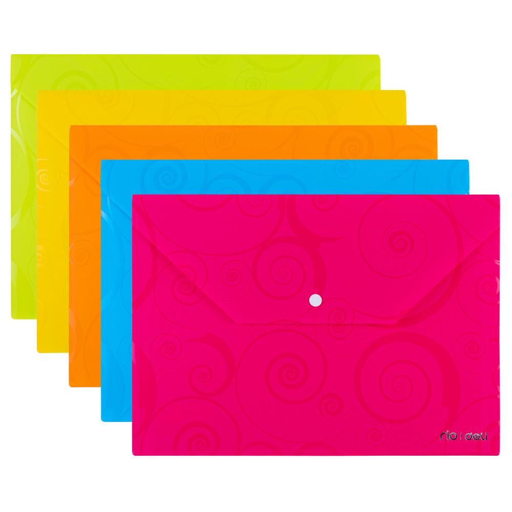 PP Pochette AVEC BOUTON ELECTRA DELI A4 ASSORTIS