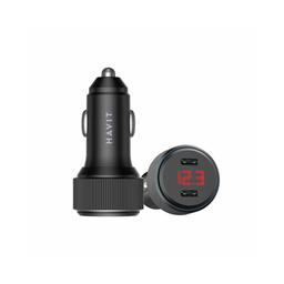 Allume Chargeur Cigare Aluminium HAVIT CC2014 Double USB-C