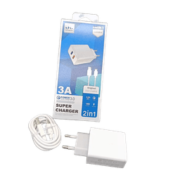 secteur Chargeur avec cable Lightning 18W 2 PORTS