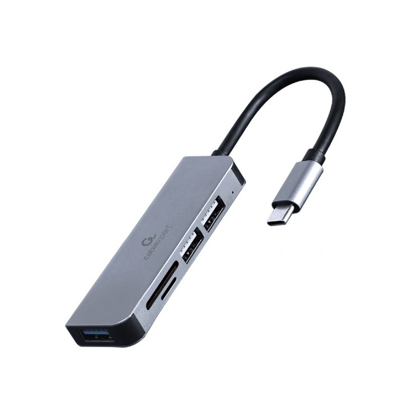 HUB USB Type C GEMBIRD 3 ports USB + Lecteur de carte mémoire