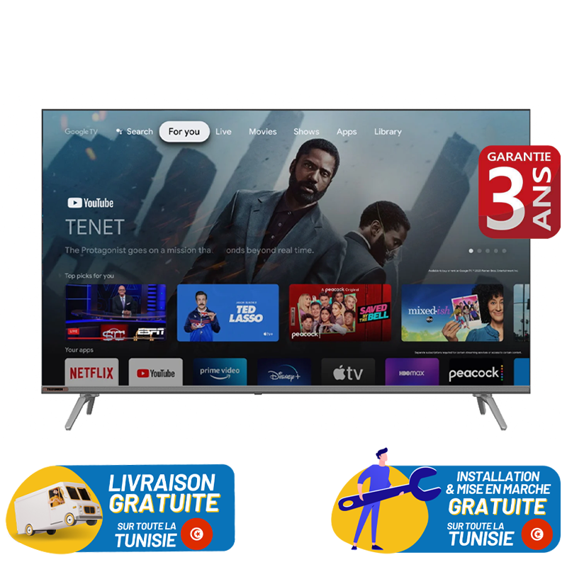 Telefunken TELEEVISEUR 32" LED HD GOOGLE TV + RECEPTEUR INTEGRE