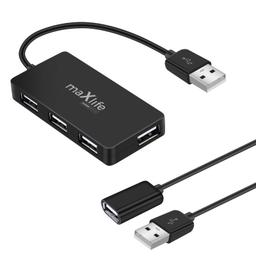 Hub USB Maxlife Home Office USB 2.0 4x USB 0,15 m + câble 1,5 m
