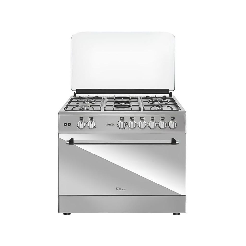CUISINIERE A GAZ PROCOOK 90cm 5 FEUX INOX TG6950NF