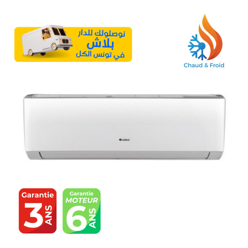 GREE Tropicalisé 9000 BTU Chaud-Froid ON OFF