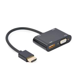 GEMBIRD Adaptateur HDMI mâle vers HDMI femelle + VGA femelle + audio
