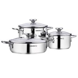 Batterie de Cuisine KORKMAZ Alia A1092 6 Pièces INOX