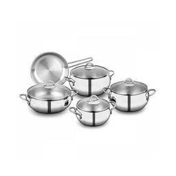 Cuisine Batterie KORKMAZ TOMBIK 9 pièces Inox A1800