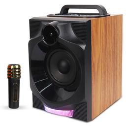 Super grande Mega Extra RGB karaoké 30W+MIC BT MARRON