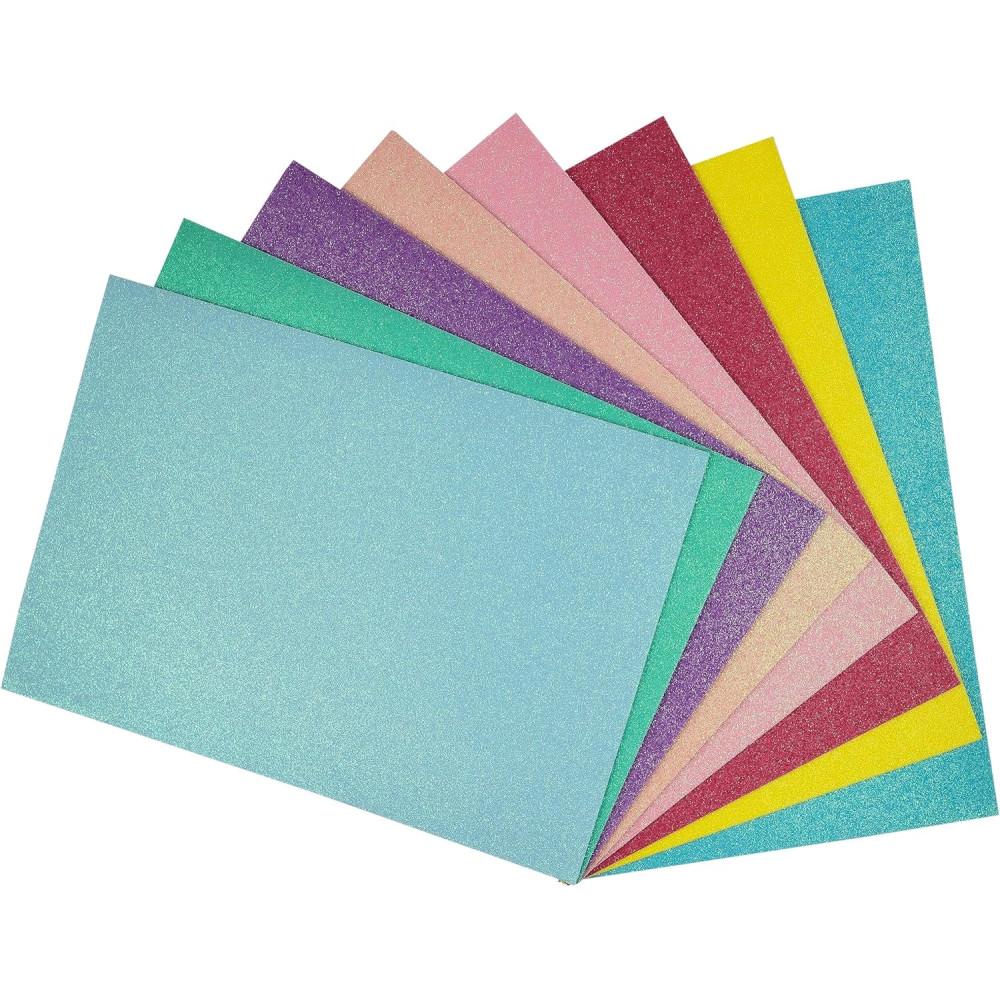 pailletée autocollante multicolore brillante A4