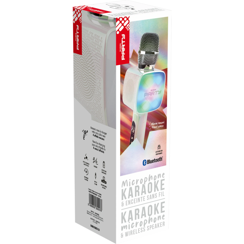 MICROPHONE BLUETOOTH 2 EN 1 KARAOKÉ ENCEINTE PARTY
