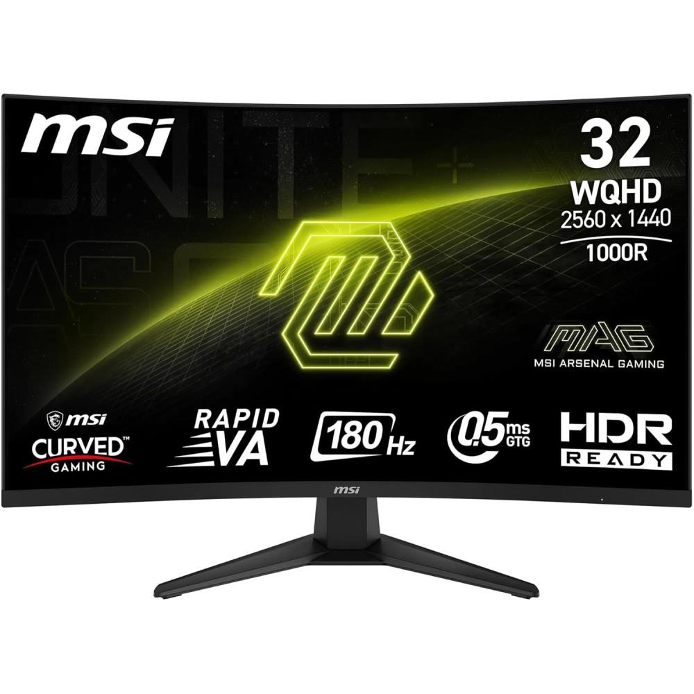MSI Écran Gaming MAG325CQ 31.5" WQHD 2K CURVED VA 180Hz 0.5ms HDMI DP TYPE-C
