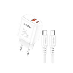 KAKU Chargeur KSC 1641-PD30W+QC3.0 30W PORT TYPE C + USB-A+CABLE TPC-TPC