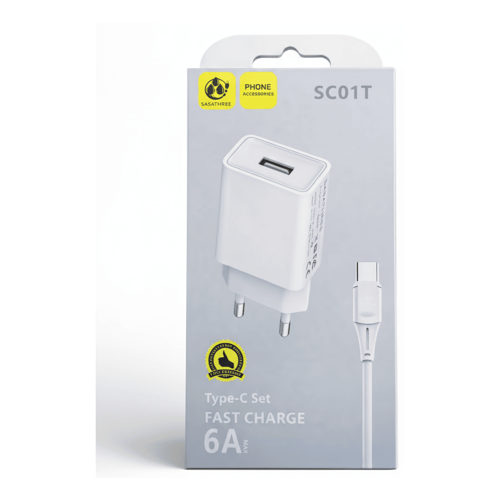 Sasathree Chargeur SC01T Rapide 6A