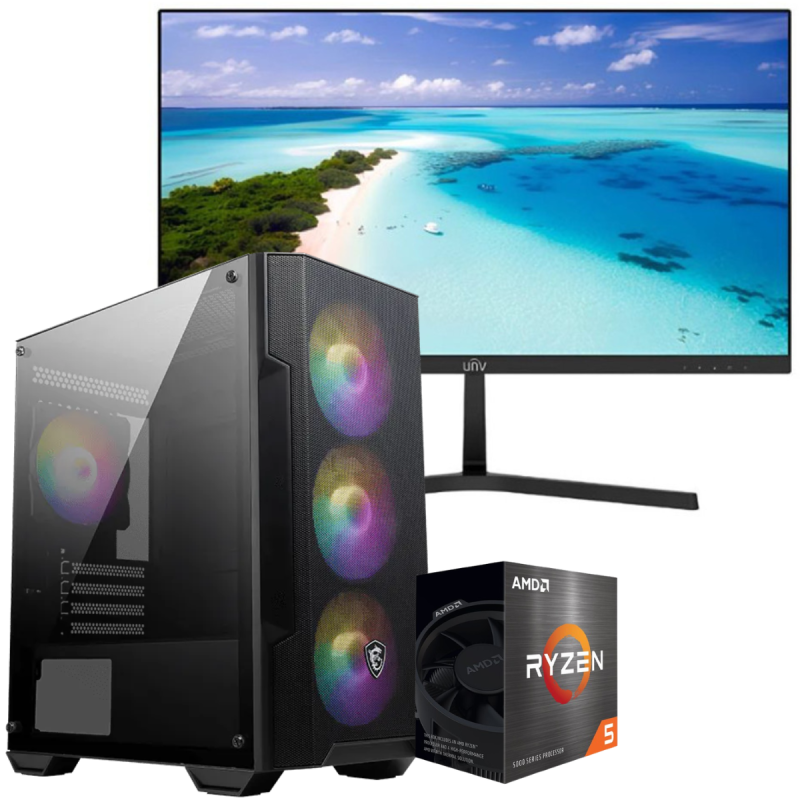Setup Gamer Special Pc de Bureau Gaming Ryzen 5 5500GT Vega